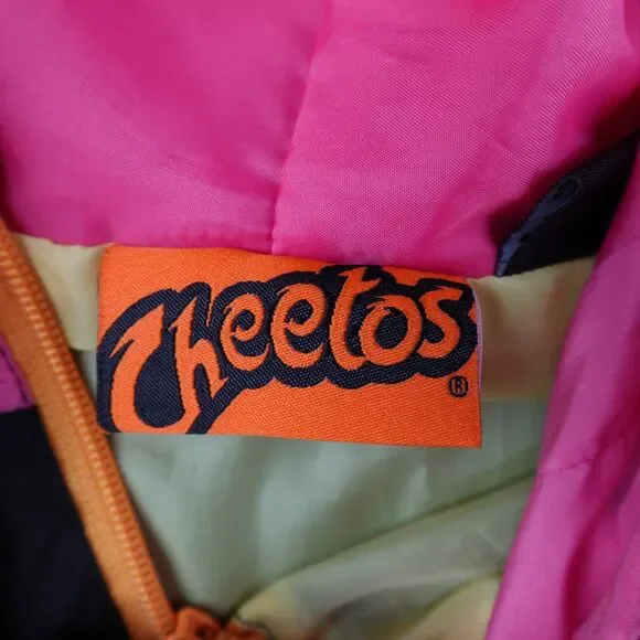 Cheetos Jacket Mens XL Color Block Chester Cheetah Basketball Hooded Windbreaker - Picture 4 of 10